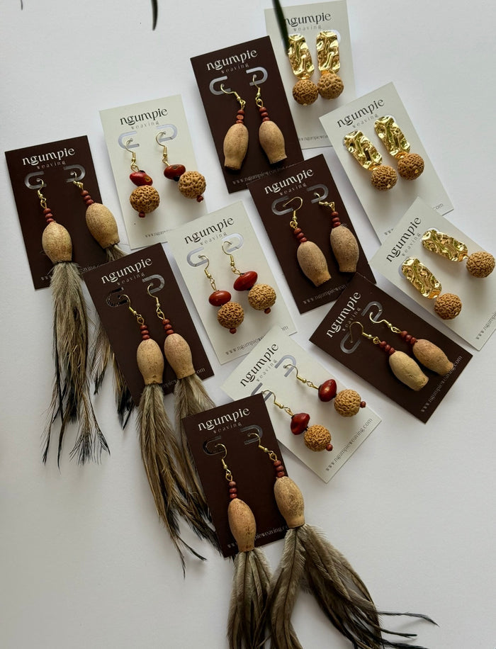 Quondong + Ininti Seed Earrings