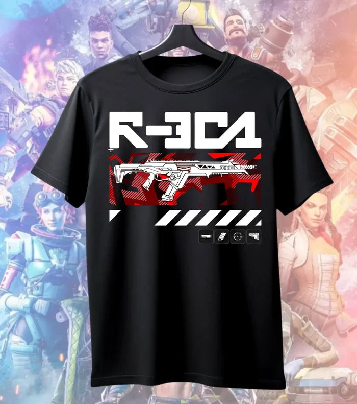 R-301 Carbine Tactical Tee – Apex Legends Inspired Gaming T-Shirt - Front Only / Black / S - Apex legends