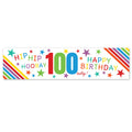 Rainbow 100th Birthday Banner - 120cm x 30cm