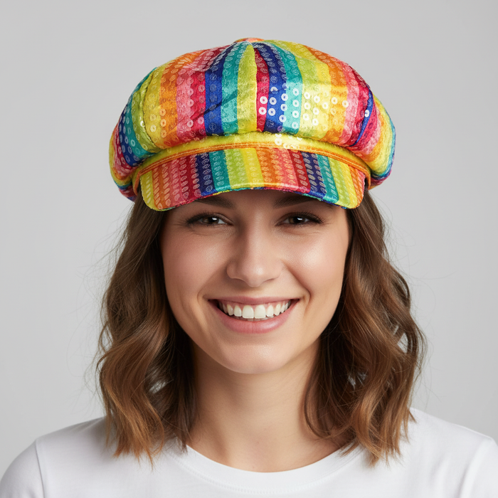 Rainbow Sequin Cap Lifestyle