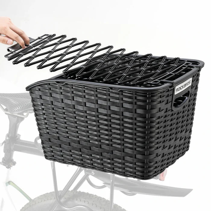 ROCKBROS rear rack bike basket large reflective 10kg load