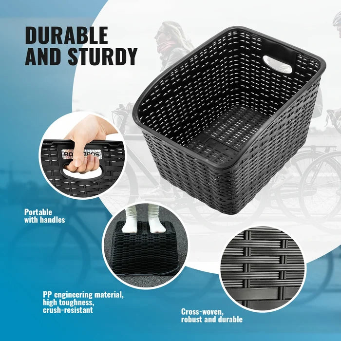 ROCKBROS rear rack bike basket large reflective 10kg load