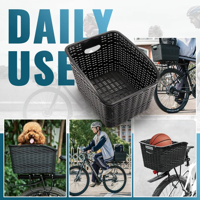ROCKBROS rear rack bike basket large reflective 10kg load