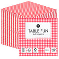 Red & White Check Napkins - 33cm - Bulk Pack of 100