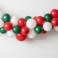 Red, White & Green Balloon Arch DIY Kit - 2.5m