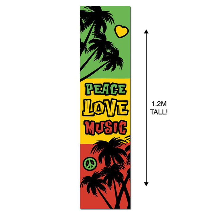 Reggae Themed Portrait Wall Banner - 1.2m