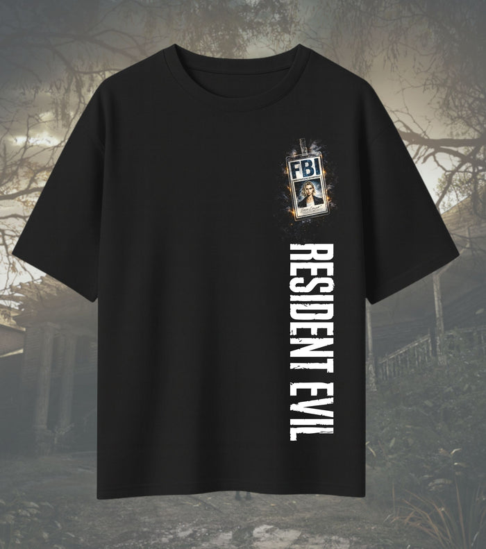 Resident Evil Claire Redfield T-Shirt – FBI Badge Graphic