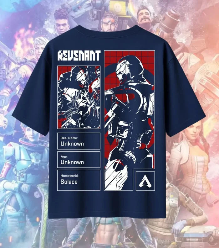 Revenant Shadow Protocol Oversized T-Shirt – Apex Legends Inspired Streetwear - Navy / S - Apex legends