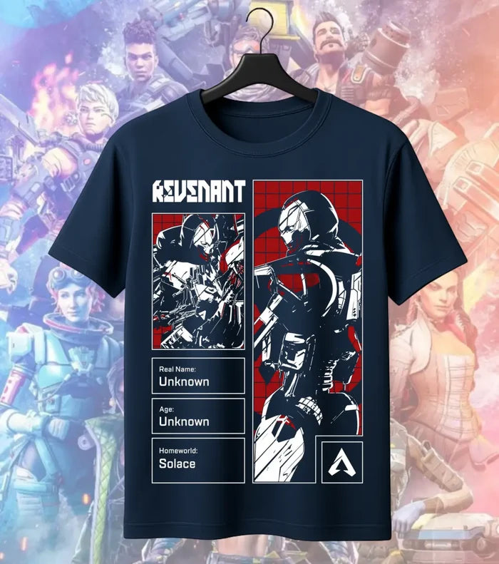 Revenant Shadow Protocol T-Shirt – Apex Legends Inspired Streetwear - Front Only / Navy / S - Apex legends