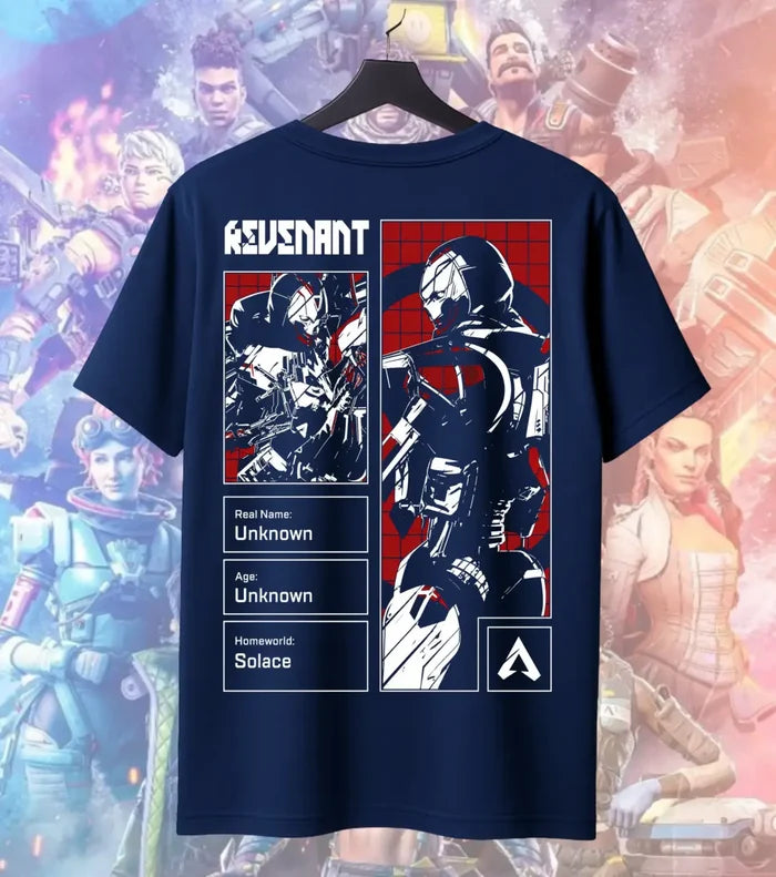 Revenant Shadow Protocol T-Shirt – Apex Legends Inspired Streetwear - Back (Dual Print) / Navy / S - Apex legends