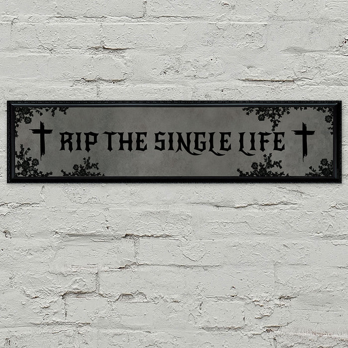 RIP Single Life Gothic Hen Party Banner - 120cm x 30cm