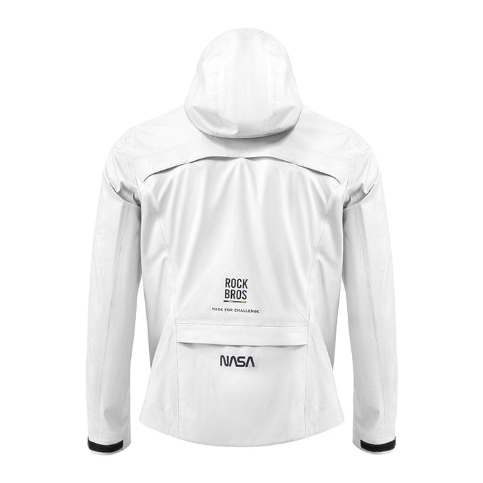 road-to-sky ultralight foldable rain jacket in hi-vis colour #Color_White