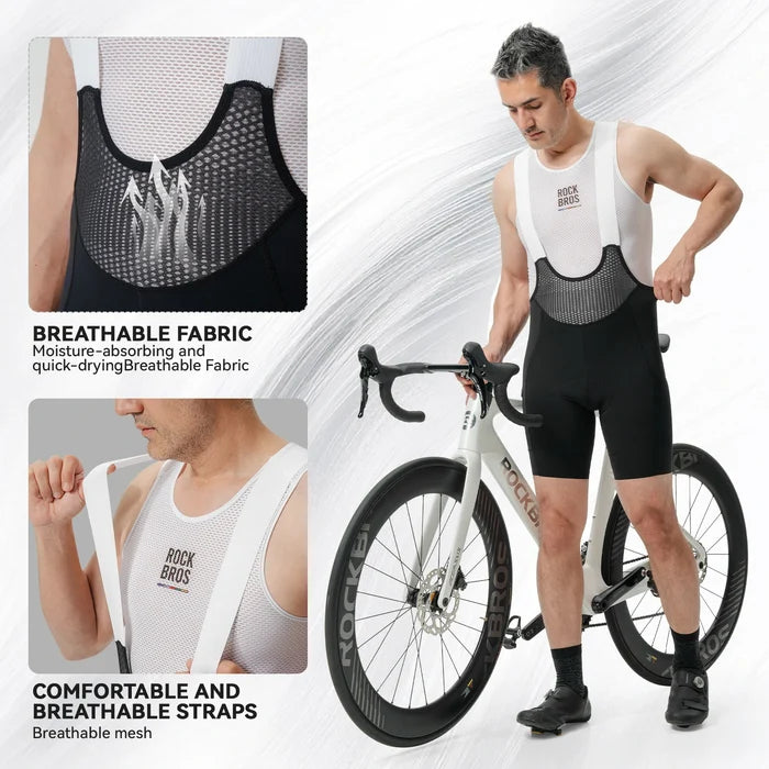 ROCKBROS road to sky mens cycling bib shorts padded breathable