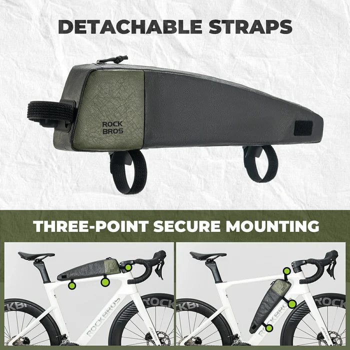 rockbros extended 0.9 l top-tube frame bag