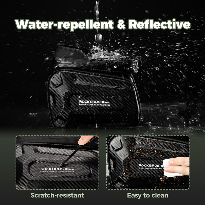 ​ROCKBROS Bike Frame Bag – Phone Storage with Touch Screen Access (Water-Resistant)