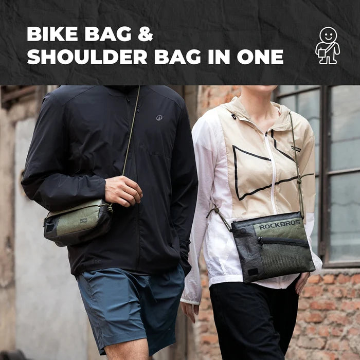 rockbros db001 tyvek® handlebar bag in matte black