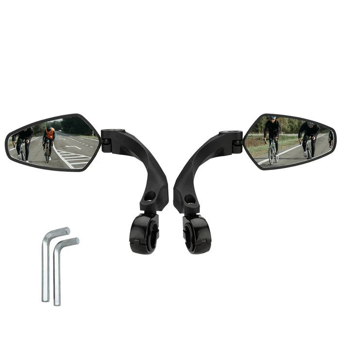 ROCKBROS Bike Handlebar Rear View Mirror with HD Anti-Glare Glass - ROCKBROS #Style_Left + Right