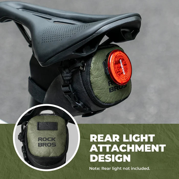 rockbros 0.2 l tyvek® saddle bag in matte black