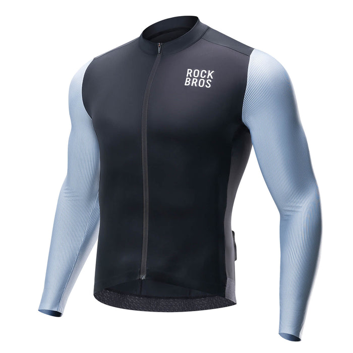 ROCKBROS Men's Long-Sleeve Cycling Jersey – Performance Meets Comfort!​ #Color_Black