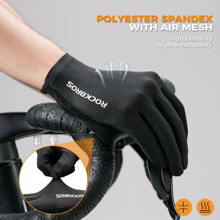ROCKBROS Plain Full-Finger Cycling Gloves