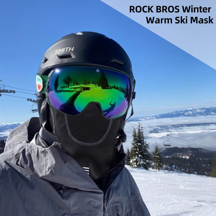 ROCKBROS Winter Windproof Half Face Balaclava Neck Warmer for Men & Women