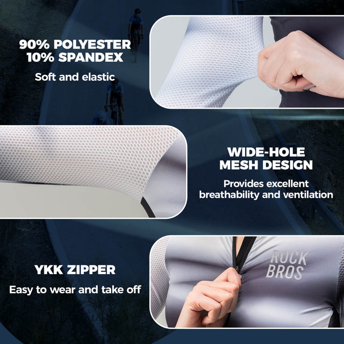 rockbros women’s long sleeve cycling jersey with breathable and quick-drying fabric for all-season riding