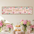 Rose Floral Gold Happy Mother's Day Banner - 120cm x 30cm