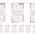 Rose Gold Birthday Glitz Personalised Bunting - 3m