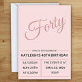 Rose Gold Personalised Invitations - Pack of 16