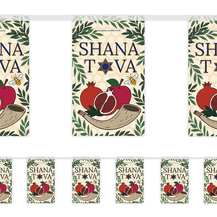 Rosh Hashanah Shana Tova Paper Bunting Decoration - 2.4m