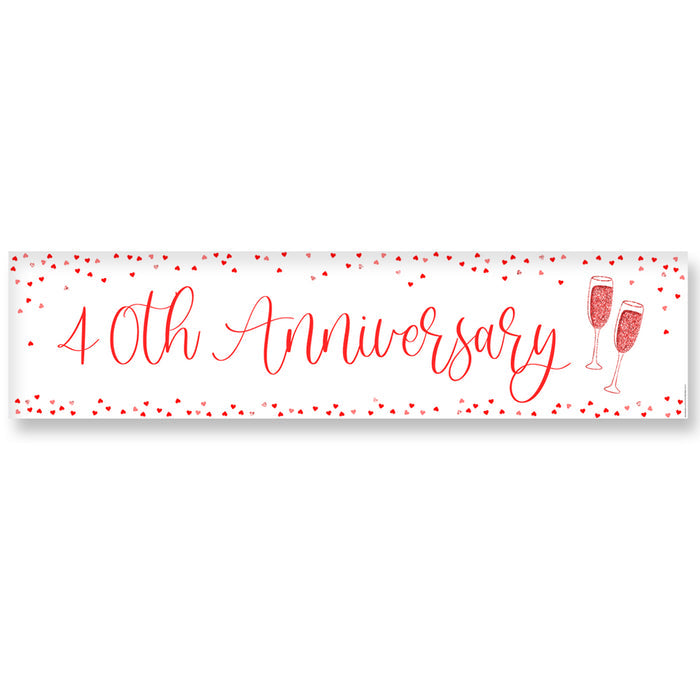 Ruby 40th Anniversary Banner - 1.2m
