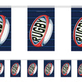 Rugby Ball Paper Bunting Decoration - 2.4m