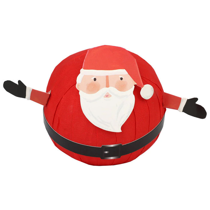 Red Santa Claus-shaped cushion on a white background