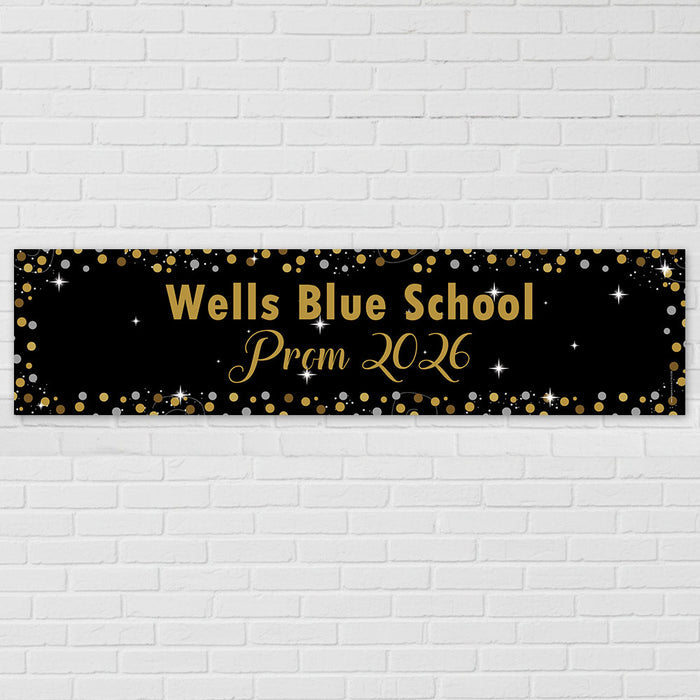 School Prom Personalised Banner - 1.2m