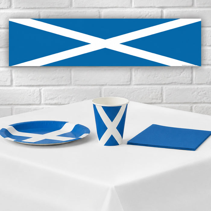Scotland Flag Scottish St. Andrew's Tableware Pack for 6 with FREE Banner!