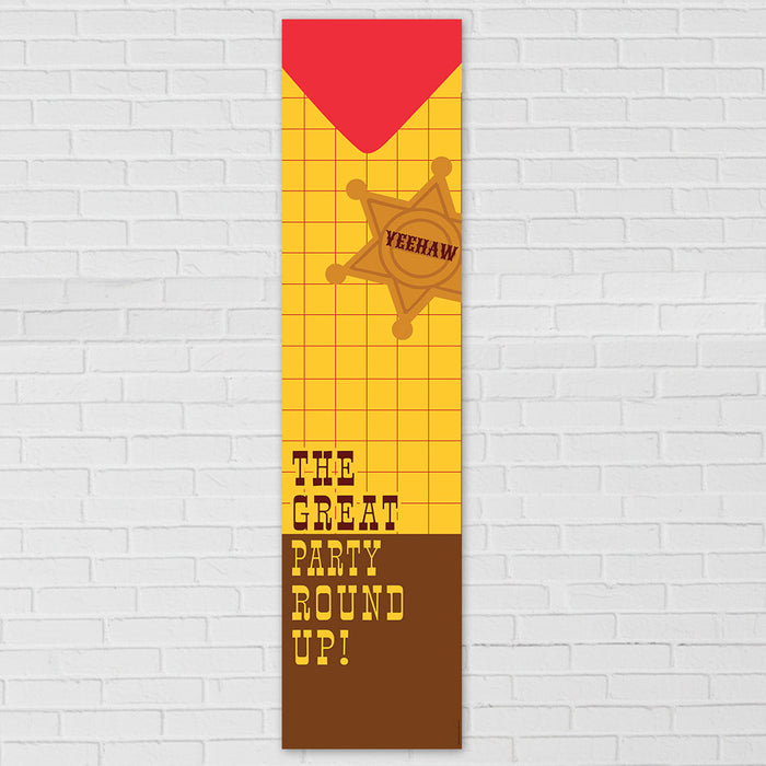 Sheriff Party Round Up Toys Banner - 30cm x 120cm