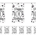 Silver Glitz 100th Birthday Paper Bunting - 2.4m