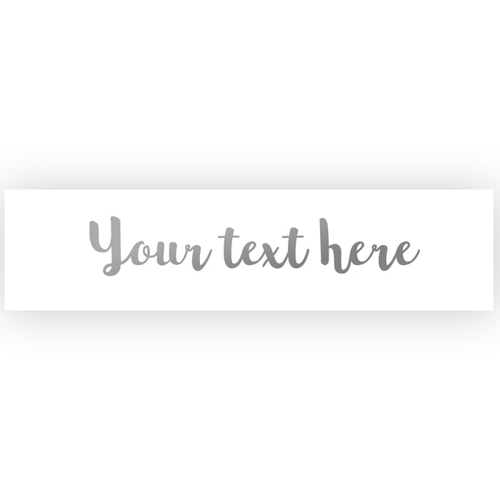 Personalised Name Banner - Silver - 1.2m
