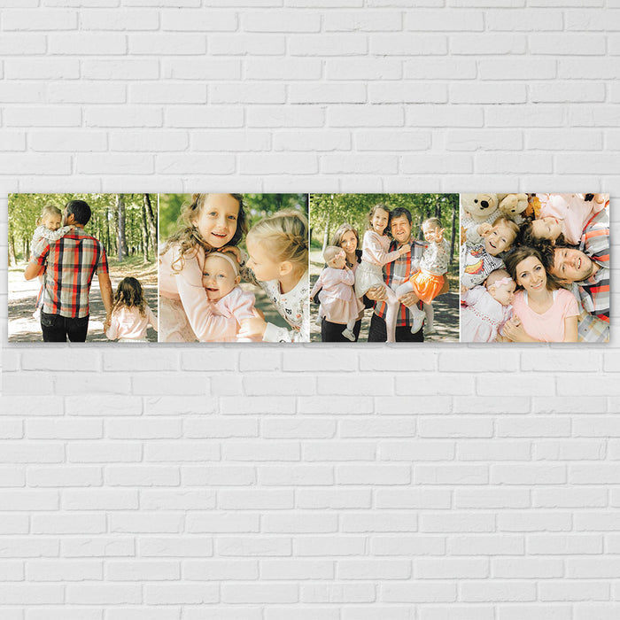 Simple Four Photo Banner - 120cm x 30cm