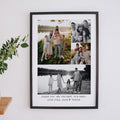 Simple Four Photo Own Message Poster - A3