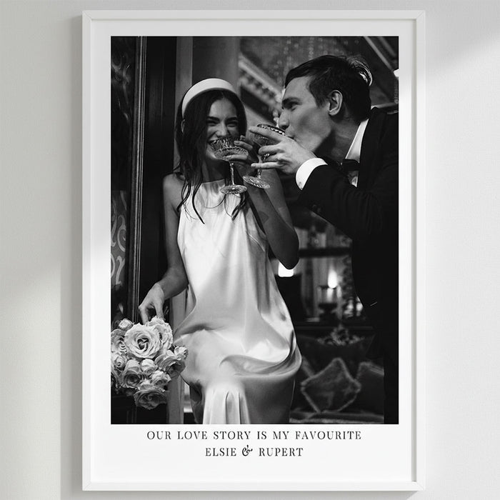 Simple Personalised Photo and Text Poster - A3