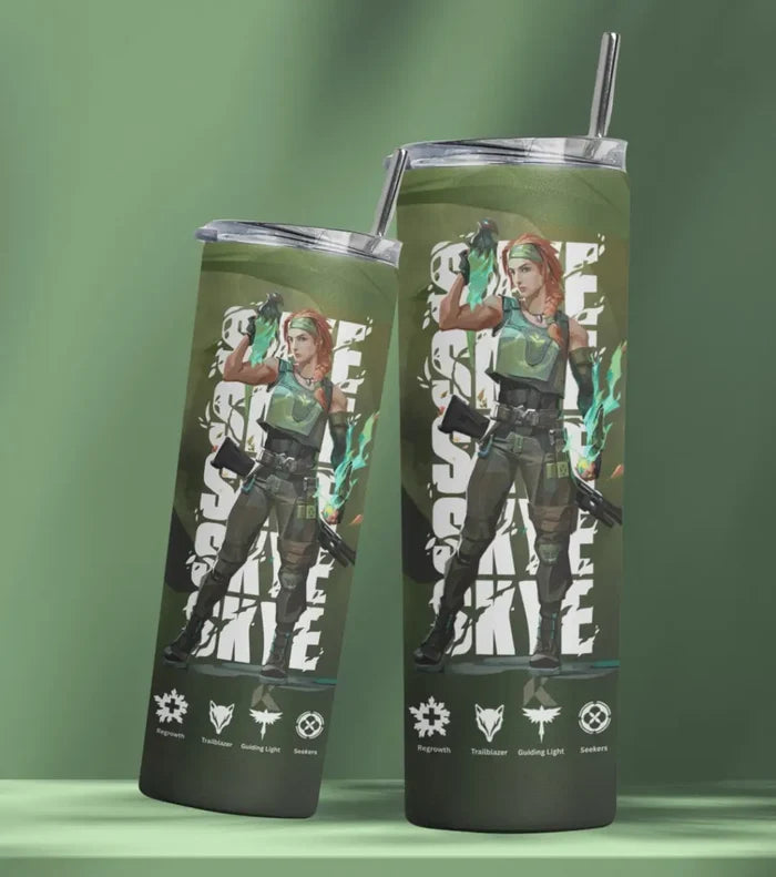 Skye Valorant Tumbler – Nature’s Resolve | Hydration On Command - Valorant