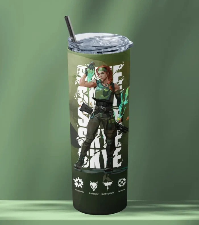 Skye Valorant Tumbler – Nature’s Resolve | Hydration On Command - Valorant