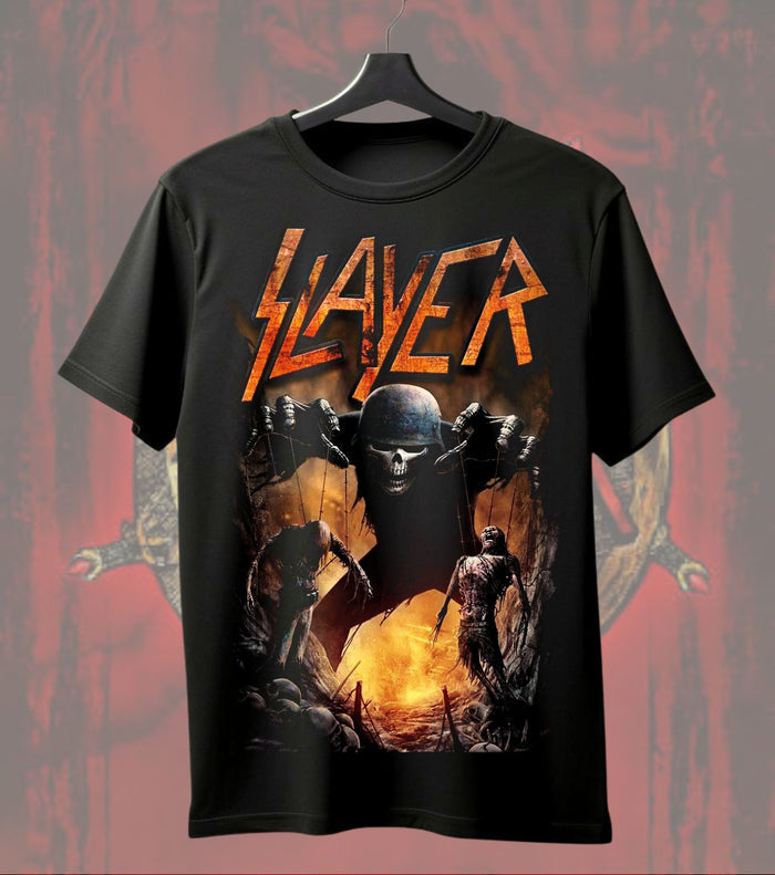 Slayer Puppetmaster T-Shirt | Heavy Metal Music Graphic Tee | Front & Dual Print