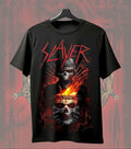 Slayer Skullfire T-Shirt | Dark Heavy Metal Music Graphic | Front & Dual Print