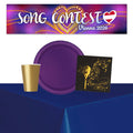 Song Contest Tableware Pack for 8 - with FREE Banner