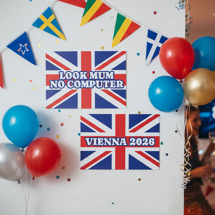 Song Contest Union Jack Poster Pack - Pack of 2 - A3
