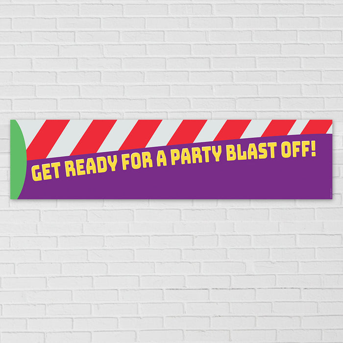 Space Cadet Party Blast Off Toys Banner - 120cm x 30cm
