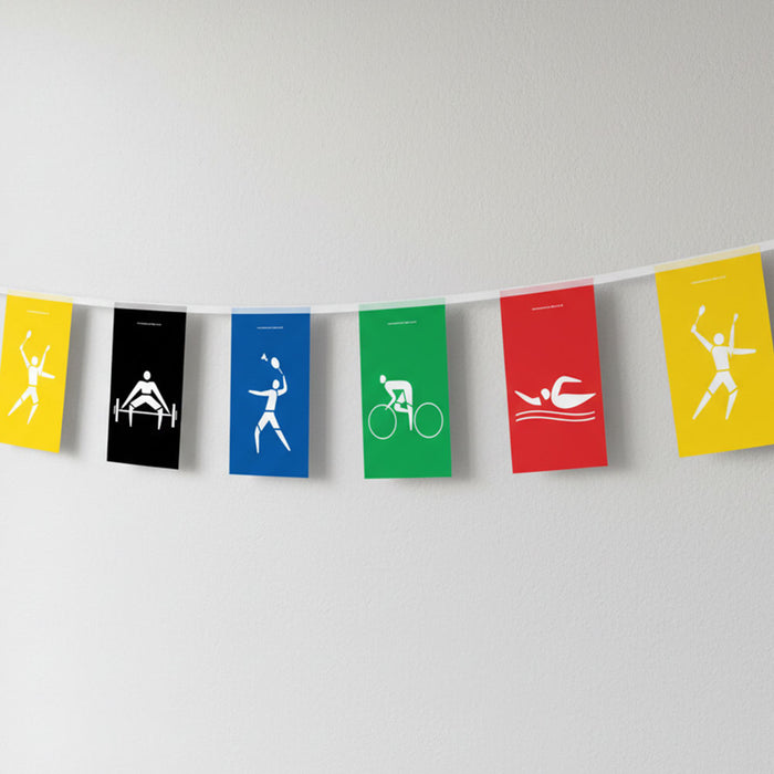 Sports Silhouette Paper Bunting Decoration - 2.4m