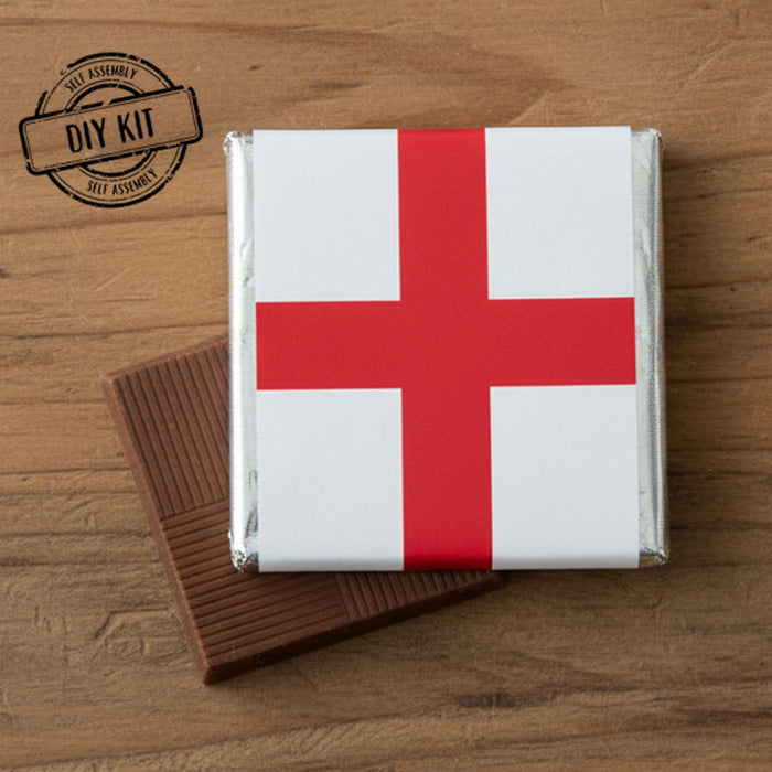 Square Chocolates - England St George's Flag - Pack of 16